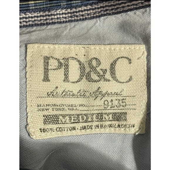 PD&C Paper Denim & Cloth Mens Button Front Long Sleeve Plaid Shirt Size M - Picture 3 of 3
